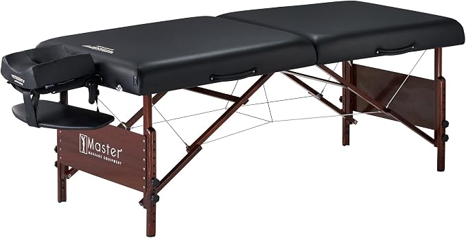Master Massage 30" Del Ray Pro Portable Massage Table (30" Width x 84" Length) with Adjustable Table Height, 750lbs. Working Capacity- Massage Bed, Tattoo Table, Lash Table
