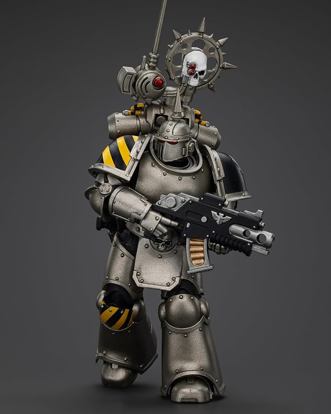 JoyToy Warhammer 40K Genuine License 1:18 Action Figure, lron Warriors MKlIl Tactical Legionary with Nuncio-vox, 4.96 in Collectible Action Figures