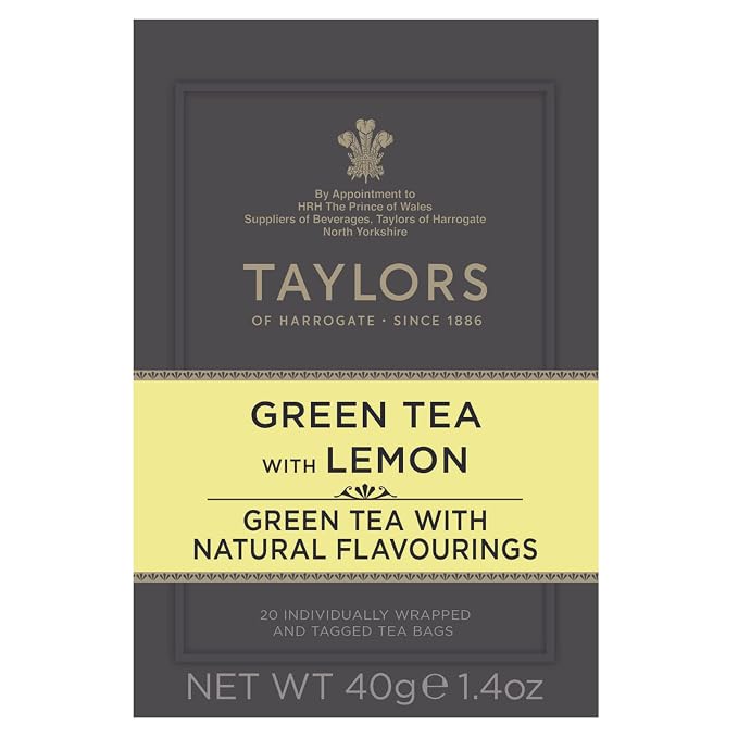Taylors of Harrogate Green Tea with Lemon, 20 Count (Pack of 2)