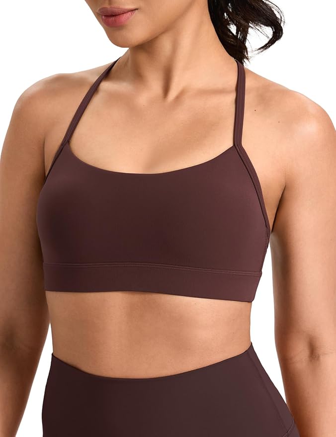 HeyNuts to Freest Womens Y Back Sports Bra, Spaghetti Strap Racerback Low Impact Workout Yoga Tops Padded A-C Cups *Updated