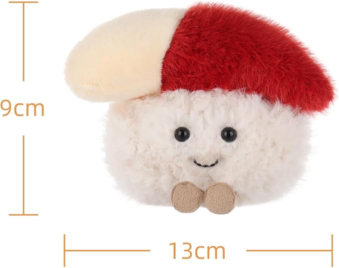 Apricot Lamb Arctic Shellfish Sushi Stuffed Animals for Kids, Soft Cute Plush Toys for Baby Girl and Boy, 3.5 Inches