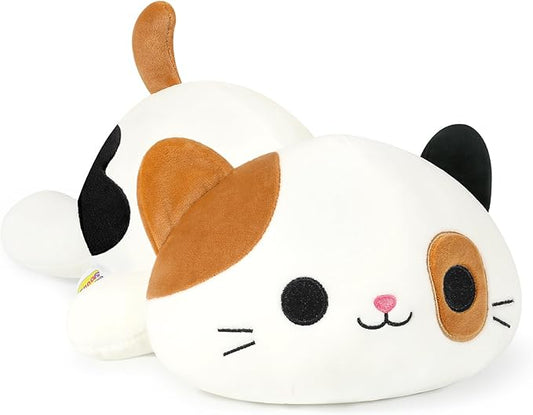 Onsoyours Original Calico Cat Plush 20 Inch Kitty Plushies Toy Kitten Stuffed Animal Soft Pillow Kawaii Plushie Gift for Kids & Adults (Calico Cat, 20")