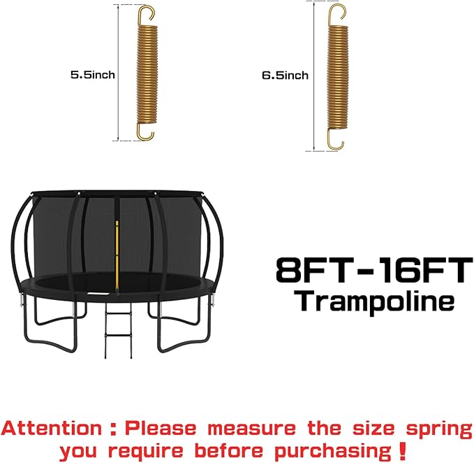 ACWARM HOME 20pcs Trampoline Springs 5.5/6.5 Inch Heavy Duty Galvanized Steel High Tensile Replacement Kit with T-Hook,Trampoline Accessories