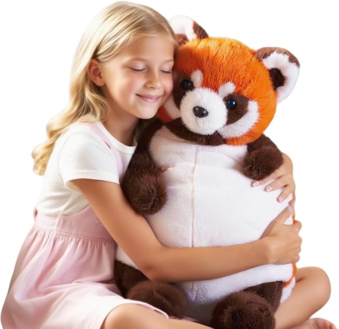 ARELUX Giant 22in Big Red Panda Plush Large Stuffed Animal Hugging Pillow: Soft Jumbo Sleeping Body Warm Fluffy Pillow Adorable Chubby Plushie Toy Gifts for Boys Girls
