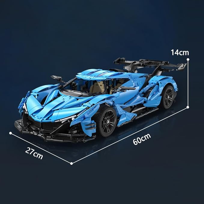 Master Apollo IE C64003W Super Car Building Kit,3865/pcs MOC Building Blocks for Adults and Teens,1:8 Model Sports Car Sets, V12 Hypercar Technology Bricks