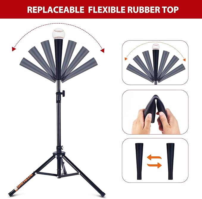 Baseball Softball Tee Batting Tee for Hitting T tee Ball Set Stand Baseball Softball Hitting Pitching Screen Net for Kids Teens Batting Net Set Training Equipment W/Carry Bag for Outdoor