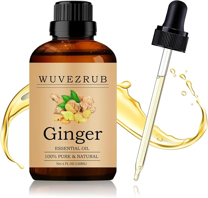 Ginger Essential Oil 120ML - 100% Pure and Natural Oils for Aromatherapy Diffuser - 4 Fl Oz/Ginger