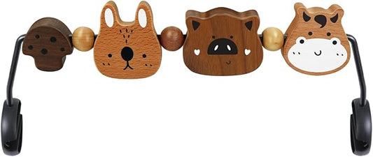 Baby Bjorn Bouncer Toy Bar - Toy Bar for Baby Bouncer Soft & Bliss, Easy to Attach and Remove, 360°Rotating Natural Wooden Toys, Exciting Design for Curious Babies, Farm Animals
