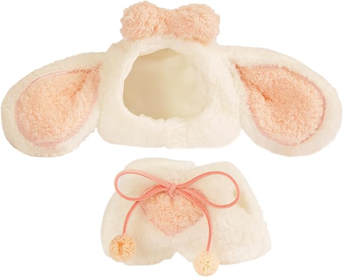 17cm Doll Clothes for Labubu - Plush Clothes for Dolls Outfit - Accessories for 17cm Dolls Clothes -Cute Big Eared Bunny Costume, No Doll Included