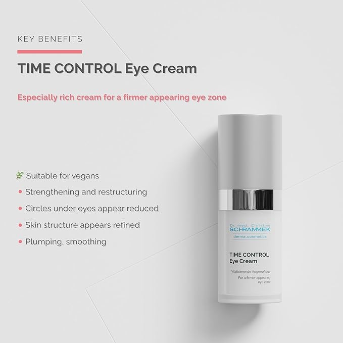 TIME CONTROL Eye Cream (0.5 fl oz) - for Demanding Skin - Reduces Circles Under Eyes - with Matrixyl® 3000 & Milk Thistle Oil - Eye Care - Skin Care - Dr Schrammek