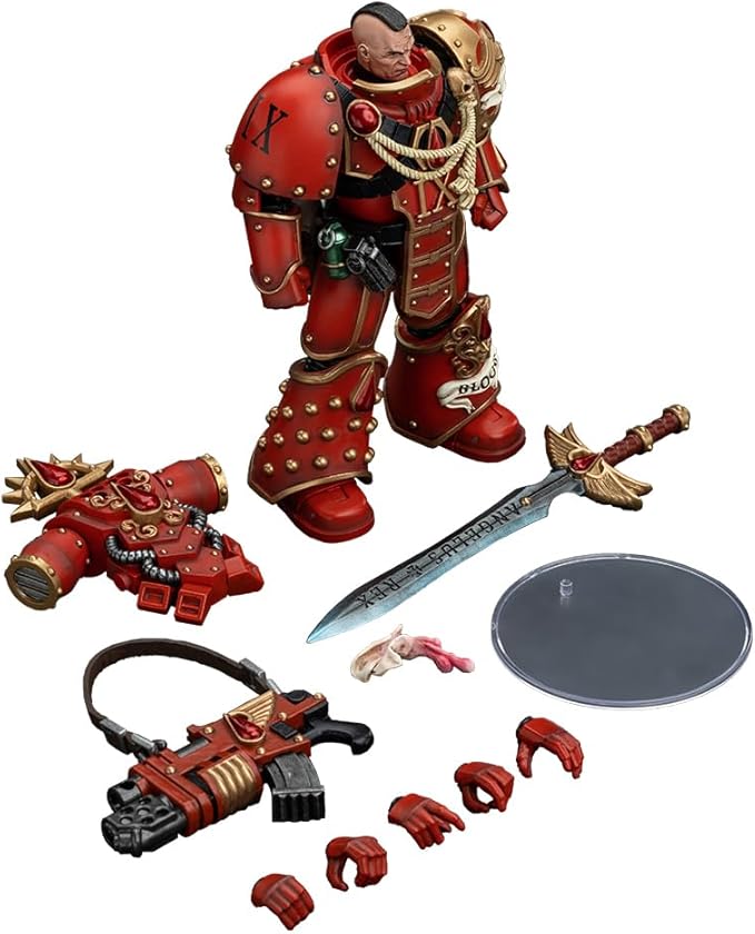 JOYTOY-Warhammer The Horus Heresy -1:18-Action Figure-Blood Angels Raldoron First Captain of The Blood Angels-Collection Model Birthday Gifts-4.9-Inches