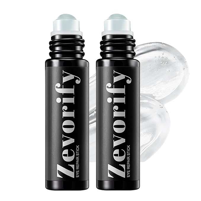 Eye Repair Stick for Men | 2PCS Caffeine Under Eye Roller for Eyebags and Dark Circles - Cooling Stick Hydrates and Depuffing, 0.34 Fl Oz (2 PCS, 0.34 Fl Oz/PC)