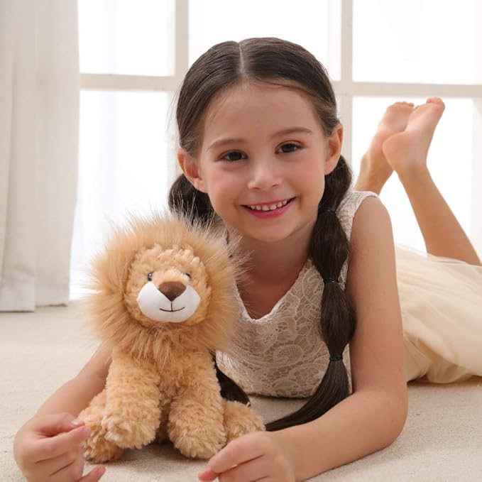 Apricot Lamb Toys Plush Yellow Plush Lion Stuffed Animal Soft Cuddly Perfect for Child (Yellow Lion, 8 Inches)