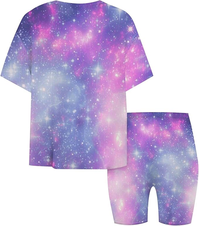 K-POP DEM0N Hunters Outfits for Girls, 2 Piece T-Shirts and Apparel Sets Birthday Gift
