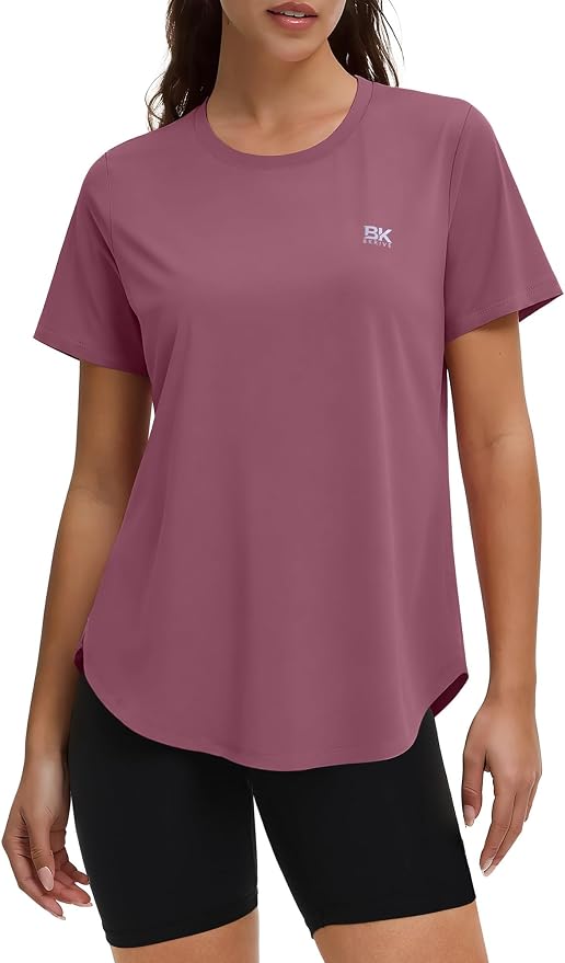 BKRIVE Workout Tops for Women UPF 50+ Quick Dry Shirts (S-3XL) | Ideal for Hiking, Yoga, Running, Gym workouts, Pilstes, Tennis & Travel. Lightweight, Breathable & Moisture wicking