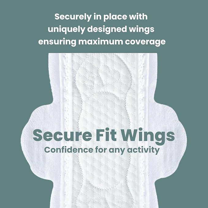 uNeat Ultra Thin Pads with Wings, Sanitary Napkins for Women and Teen, Regular Absorbency, Unscented, Eliminates Odor (Regular, Size 2, 120 Count)