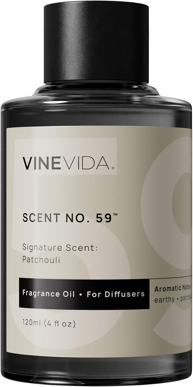VINEVIDA [4 Fl Oz] Patchouli Fragrance Oil for Cold Air Diffusers, Essential Oils for Diffuser Oil Refill & Air Freshener Room Spray