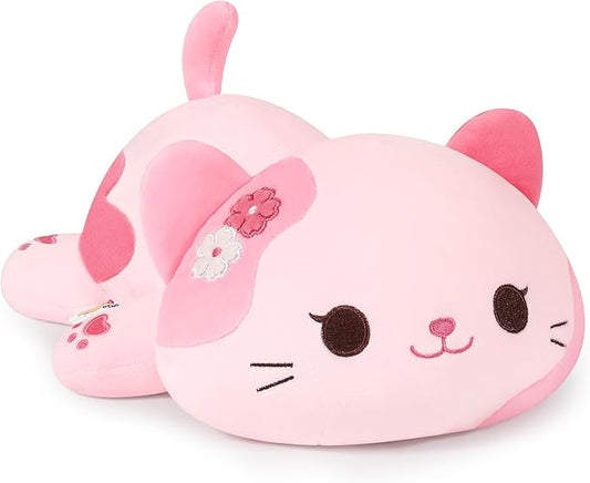 Onsoyours 9 Inch Cat Plush, Cute Sakura Cat Stuffed Animal, Little Ultrasoft Kitten Plush Toy Kawaii Kitty Gift for Kids