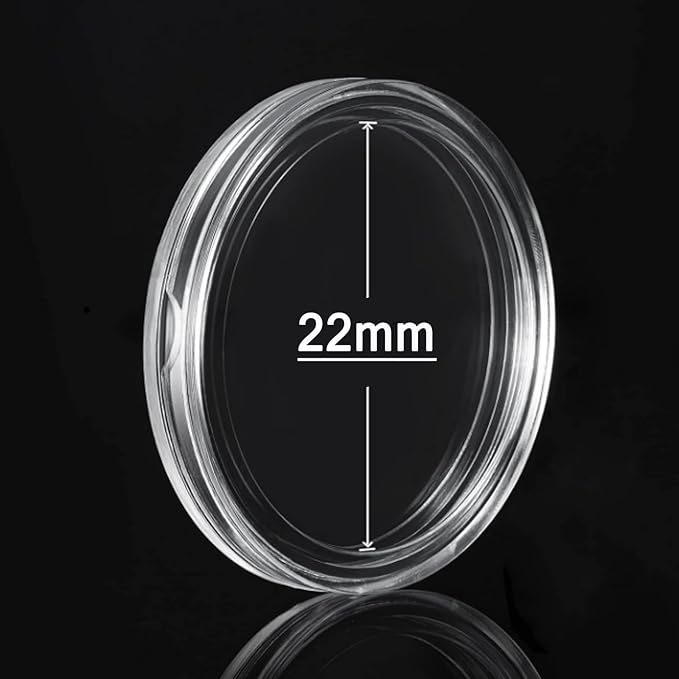 MUDOR Coin Holders for Nickel, 100 Pack Coin Storage Cases for Collectors, Plastic Coin Collection Protectors Capsules