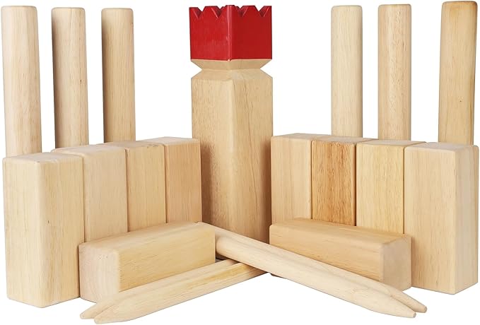Juegoal Kubb Game Set Backyard Game Set Outdoor Tossing Game Set with Carrying Bag