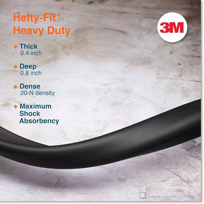 Roving Cove HeftyFit Edge Protector for Baby Proofing (12ft Large Edge Only), Heavy-Duty Soft Rubber Foam Furniture Edge Bumper Guard, Desk Edge Cushion, Wall Corner Covers, 3M Adhesive, Onyx Black