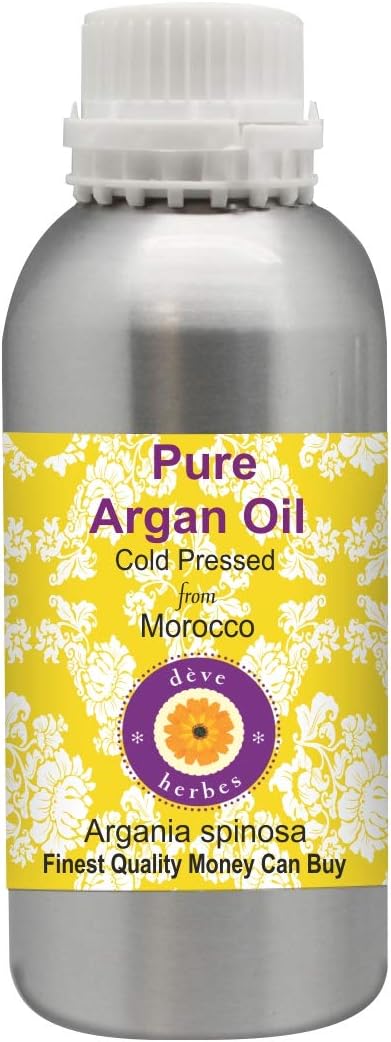 Deve Herbes Pure Argan (Moroccan) Oil (Argania spinosa) Cold Pressed 630ml (21 oz)
