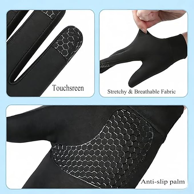 Kids Gloves for Girls Boys - Touchscreen Full Finger Cycling Sun Gloves, Non-Slip Outdoor Gloves 7-15Yrs Spring Autumn