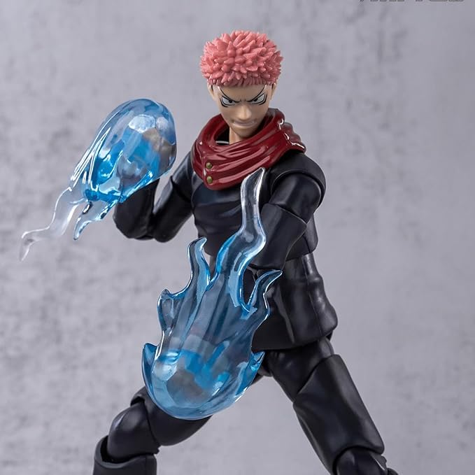 Itadori Yuji Action Figure, 18cm Anime JJK Figure Model Statue Movable Figure, Changeable Face Handmade Collectible Desktop Decoration Gifts for Fans