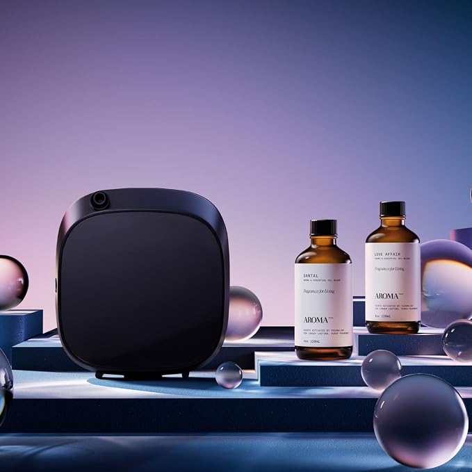 AromaTech Santal & Love Affair Set | Aroma Diffuser Essential Oils Blend of Santal Cardamom, Papyrus, Musk | Love Affair Jasmin, Saffron, Cedar, Ambergris - 120 Milliliter