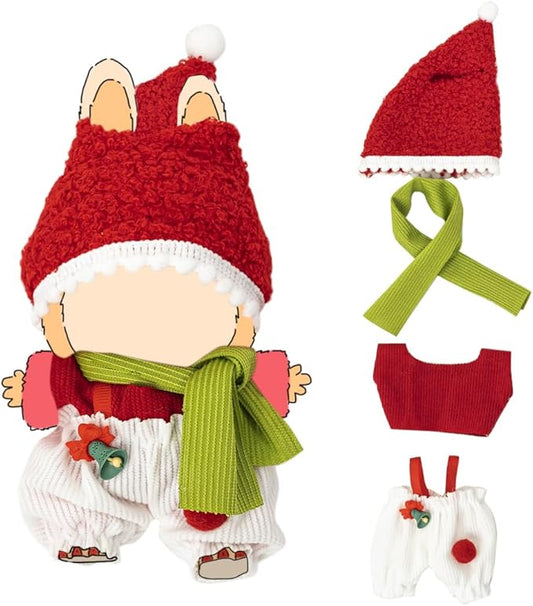 Clothes for 17cm Dolls(NO Doll) Outfit with Accessories Suit Cute Stylish Dress Up Set Christmas Set