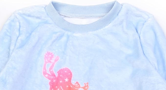 QPANCY Matching Doll & Girls Fleece Pjs Set kids Fall Winter Long Sleeve Sleepwear 2 Piece Pajamas