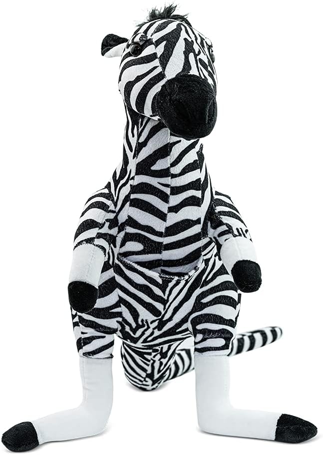 Randimals Zebra Style Kangaroo Plush Stuffed Toy 15”, Soft & Huggable, Premium Quality Hybrid Animal Friend Encourages Adventure & Imagination
