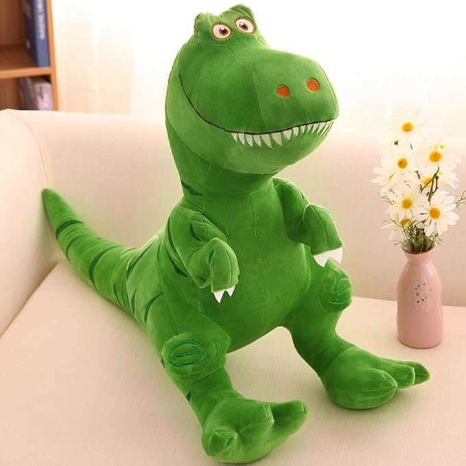 Stuffed Dinosaur Animal Plush Toys 14 Inches Green T-Rex Tyrannosaurus Animal Stuffed Plushies Super Soft Cute Cuddly Pillow Cushion Rex Stuff Dolls Gifts for Children Kids Boys Girls, 14Inches