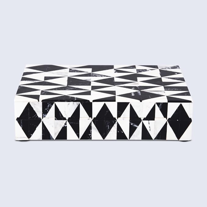 Handicrafts Home Decorative Keepsake Box 8x5 – Small Organizer Box with Lid, Boho Decorative Storage, Retro Memory Box, Unique Coffee Table Décor, Jewelry or Trinket Box, Modern Shelf Decorative Box