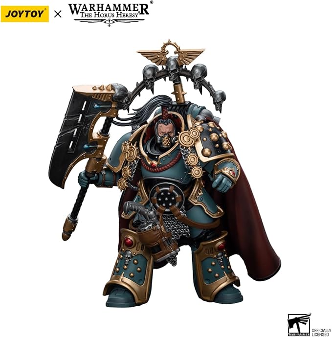 Joytoy Warhammer The Horus Heresy Sons of Horus 1:18 Action Figure Mecha Joy Toy Praetor with Power Axe Collection Model Anime 4.88 inch