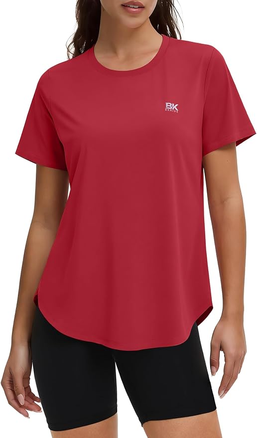 BKRIVE Workout Tops for Women UPF 50+ Quick Dry Shirts (S-3XL) | Ideal for Hiking, Yoga, Running, Gym workouts, Pilstes, Tennis & Travel. Lightweight, Breathable & Moisture wicking