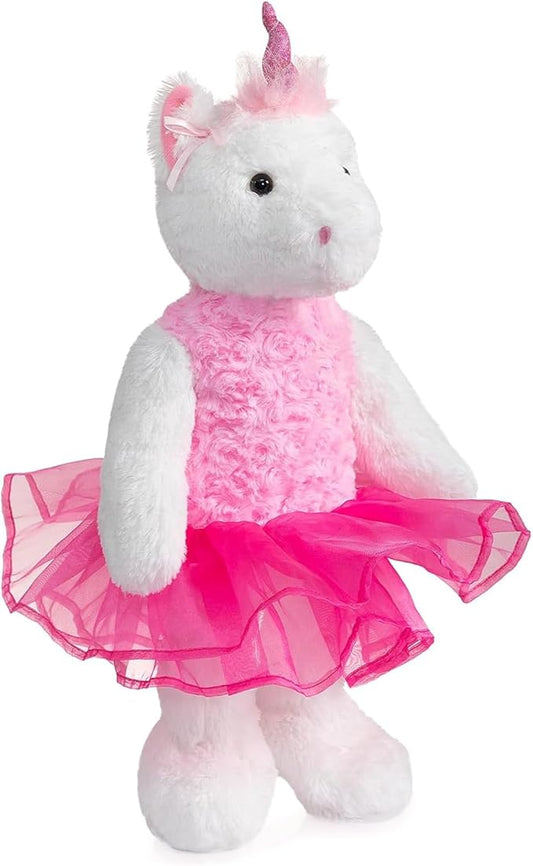 Ballerina Unicorn Stuffed Animal Cute Plush Unicorn in Tutu Skirt Birthday Dance Recital Gifts for Girls Kids 21’’White