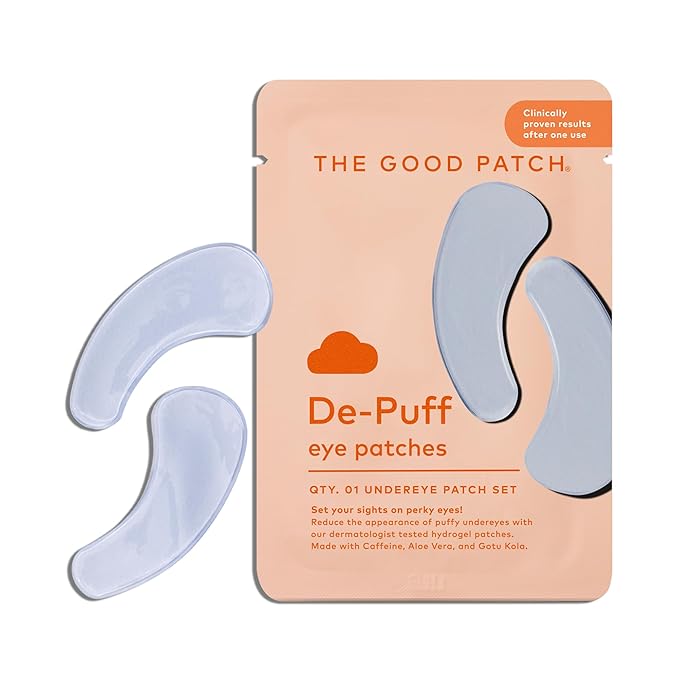 The Good Patch Brighten Up Hydrogel Under Eye Patches for Dark Circles and Puffy Eyes, Made with Niacinamide, Vitamin K, Pine Leaf Extract, Clinically Proven (18 Total Patch Sets)