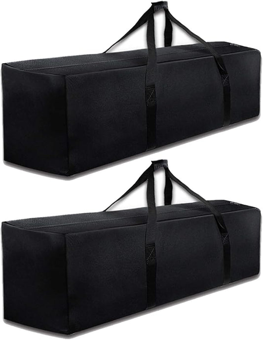 Sports Duffle Bag - Extra Large Travel Duffel Luggage Bag with Upgrade Zipper, Sturdy & Water Resistant, Black (Black 47inch 2Pack)