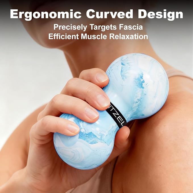FITZELAR Massage Lacrosse Balls for Myofascial Release, Quality Certification, Massage Deep Tissue for Back and Shoulder, Trigger Point Therapy, Muscle Knots, Relieving Muscle Pain (2Blue)