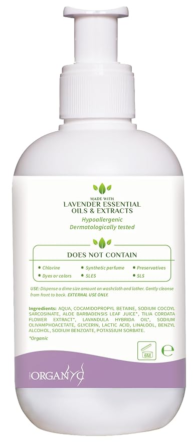 Organyc Feminine Hygiene and Intimate Wash with Lavender, 250 ML (Pack of 2)