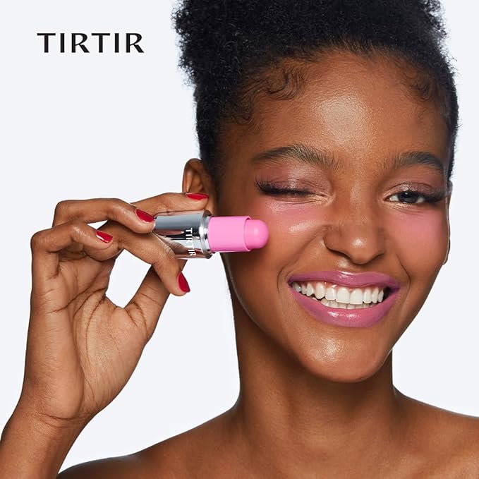 TIRTIR Mood Glider Lip & Blush Stick | Multi Use for Lip and Cheek with Creamy Buildable Texture and Natural Glow Color #01 Peach Mingle, 0.13Oz
