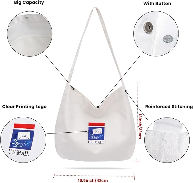 Kids Mailman Costume Mail Carrier Hat Mr. Postman Canvas Bag Vest Envelopes For Halloween Career Day Postal Costume