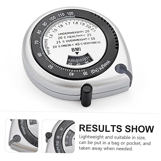 Holibanna BMI Tape Measure 1.5m Retractable for Fitness Tracking Composition Analysis