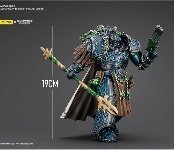 JOYTOY Warhammer The Horus Heresy Alpha Legion Alpharius, Primarch of The XXth Legion - 1:18 Scale 7.5in Action Figure Mecha Joy Toy Collection Model