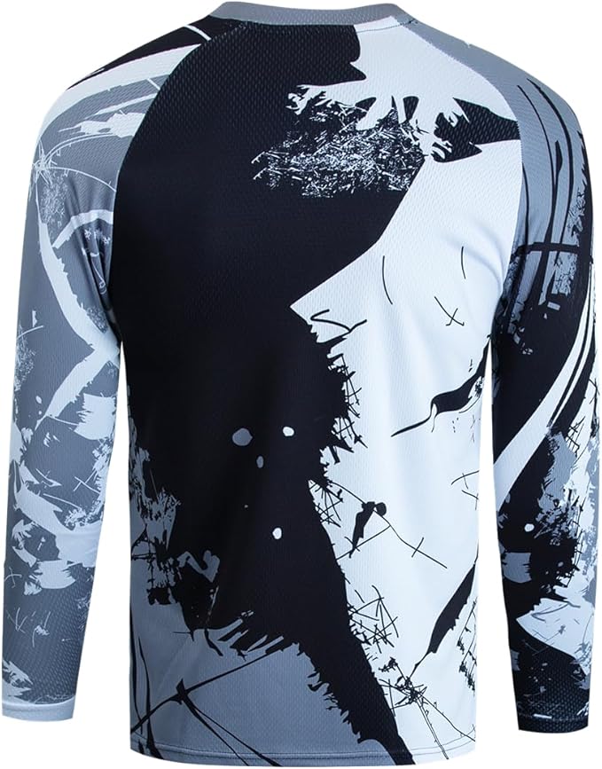 Dirt Bike Jersey for Youth, Kids Mountain Bicycle Shirt Long Sleeve Children Downhill Jerseys for Motorcycle Motocross