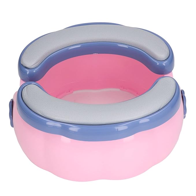 Semme Foldable Travel Potty for Toddlers Portable Hygienic Kids Emergency Toilet with 20 Bags PU Soft Pad Storage Bag Ideal for Road Trips Camping Potty Training (Style 2)