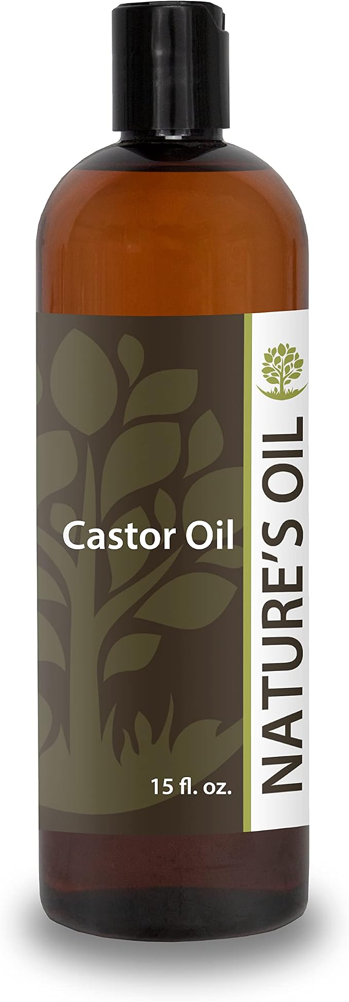 Nature’s Oil Castor Oil 15oz – 100% Pure, Cold Pressed, Hexane-Free Carrier Oil for Hair Growth, Eyelashes, Eyebrows, Skin Moisturizer & Massage