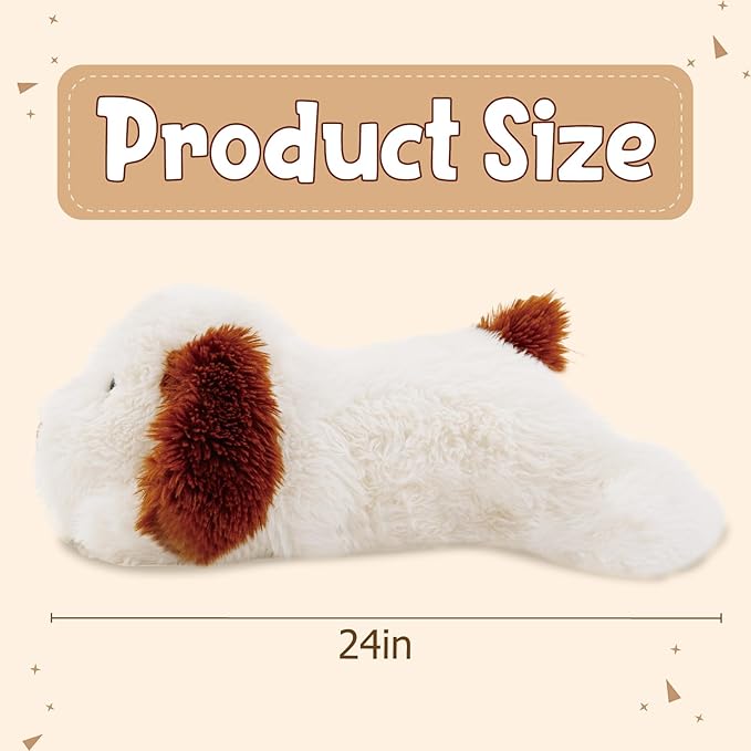 Dog Weighted Stuffed Animal 24in, Stuffed Dog Plush for Adult, Kids, Weighted Dog Stuffed Animal Plush Animal Gifts on Christmas, Birthday, Valentine's Day