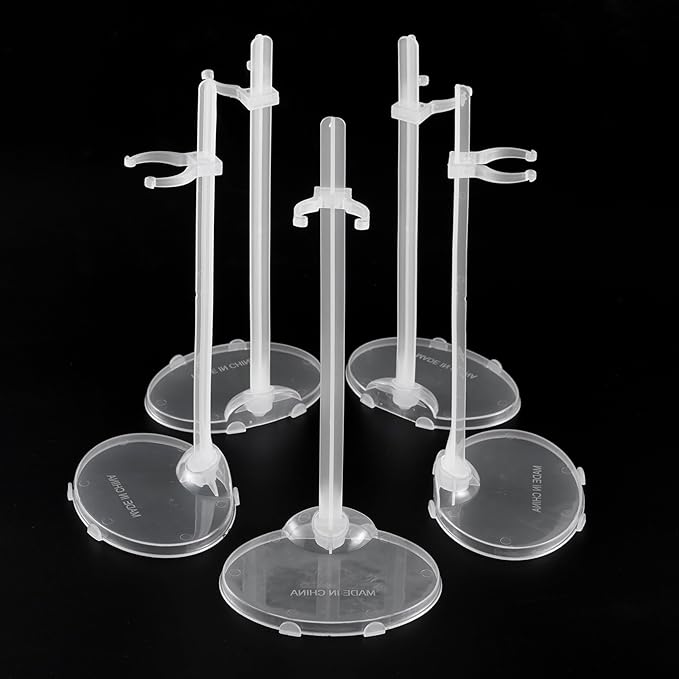 E-TING Transparent Dolls Holder Stand Support for 9inches-12inches Dolls - Pack of 10